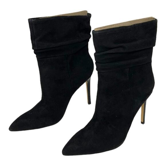 Marc Fisher Rayya Pointed Toe Slouch Bootie Black Suede Size 8 NWT $209 MSRP - Picture 4 of 7